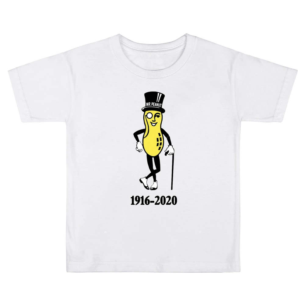 Mr Peanut Rip Planters Peanuts Pop Culture Food Black Kids Boys Girls T-Shirt