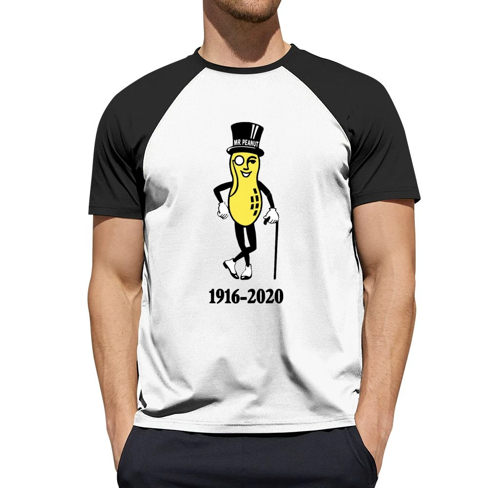 Mr Peanut Rip Planters Peanuts Pop Culture Food Black Men Short Sleeve T-Shirt