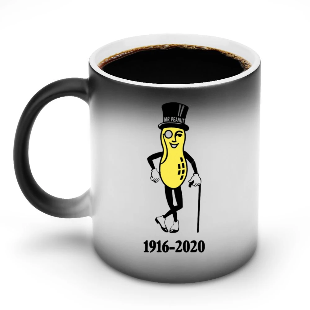 Mr Peanut Rip Planters Peanuts Pop Culture Food Discoloration Mug