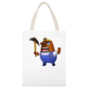 Mr Resetti From Animal Crossing Nintendo Character Video Game White Canvas Tote Shopping Bag