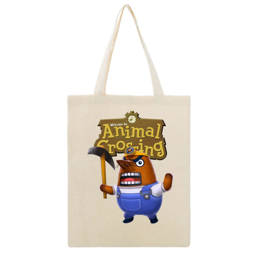 Mr Resetti From Animal Crossing Nintendo Video Game Fan Beige Canvas Tote Shopping Bag