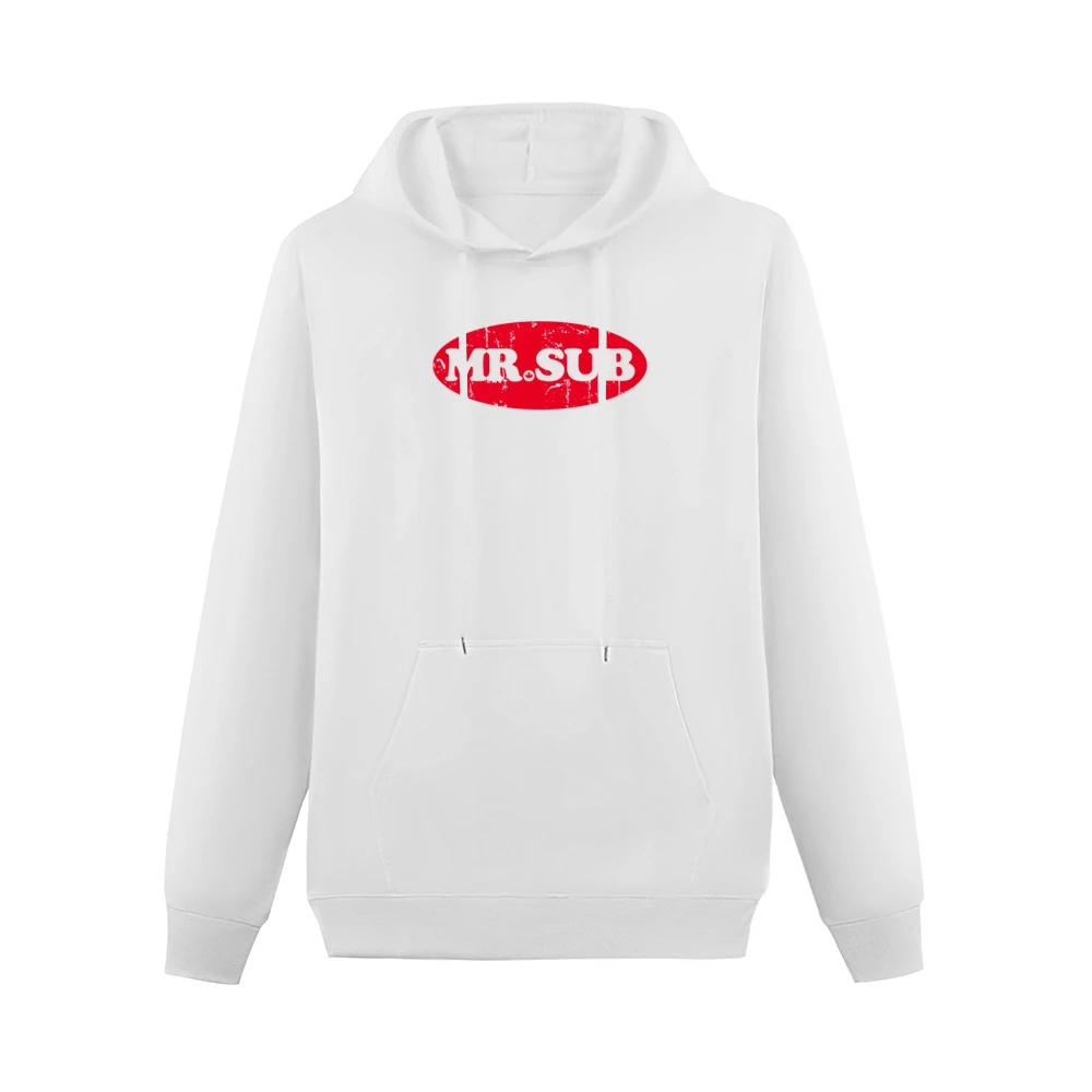 Mr Sub Fast Food Restaurant Distressed Look Men Hoodie With Pocket