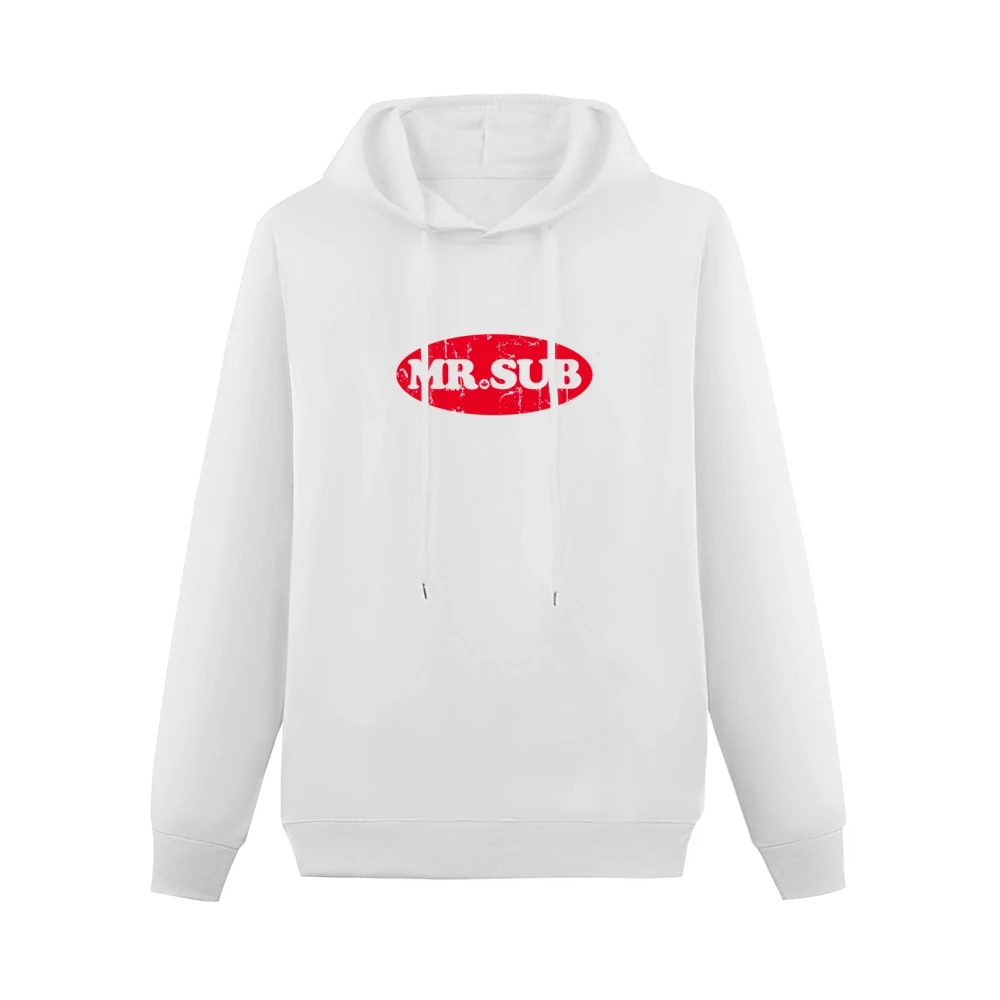 Mr Sub Fast Food Restaurant Distressed Look Men Hoodie Without Pocket