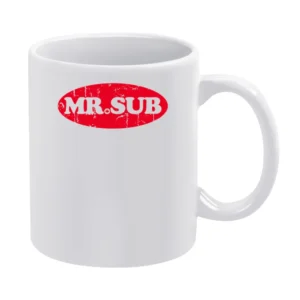 Mr Sub Fast Food Restaurant Distressed Look White Mug
