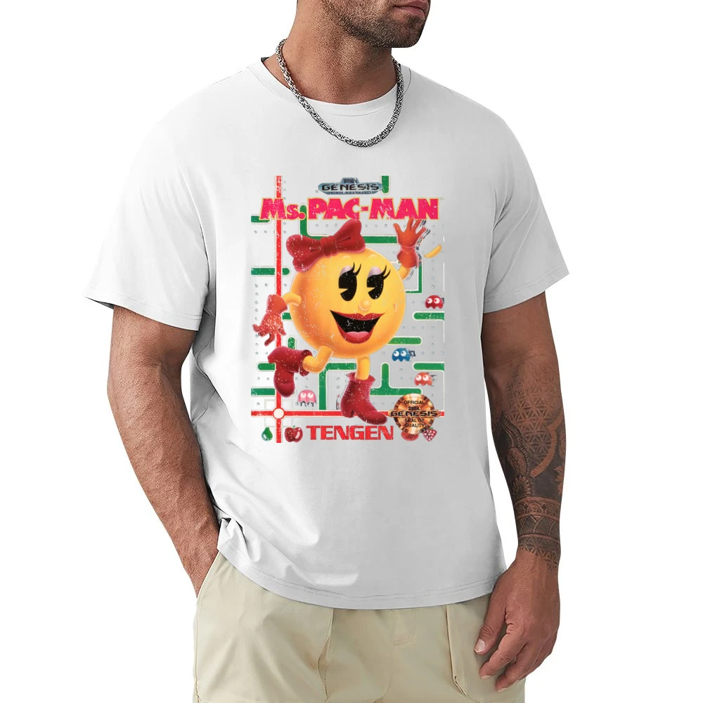 Ms Pacman Sega Genesis Old School Retro Video Game Fan Distressed Blac Premium Men T-shirt