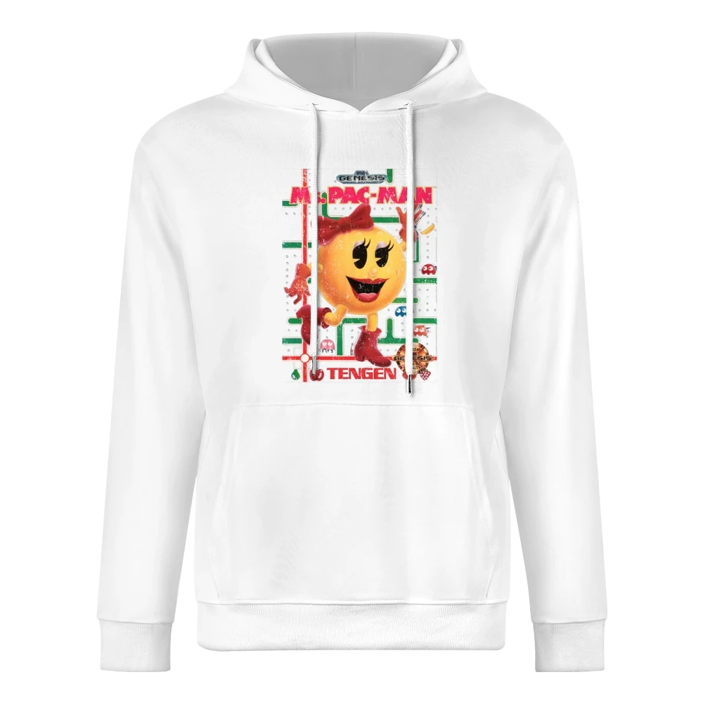 Ms Pacman Sega Genesis Old School Retro Video Game Fan Distressed T Sh European Size Men Hoodie