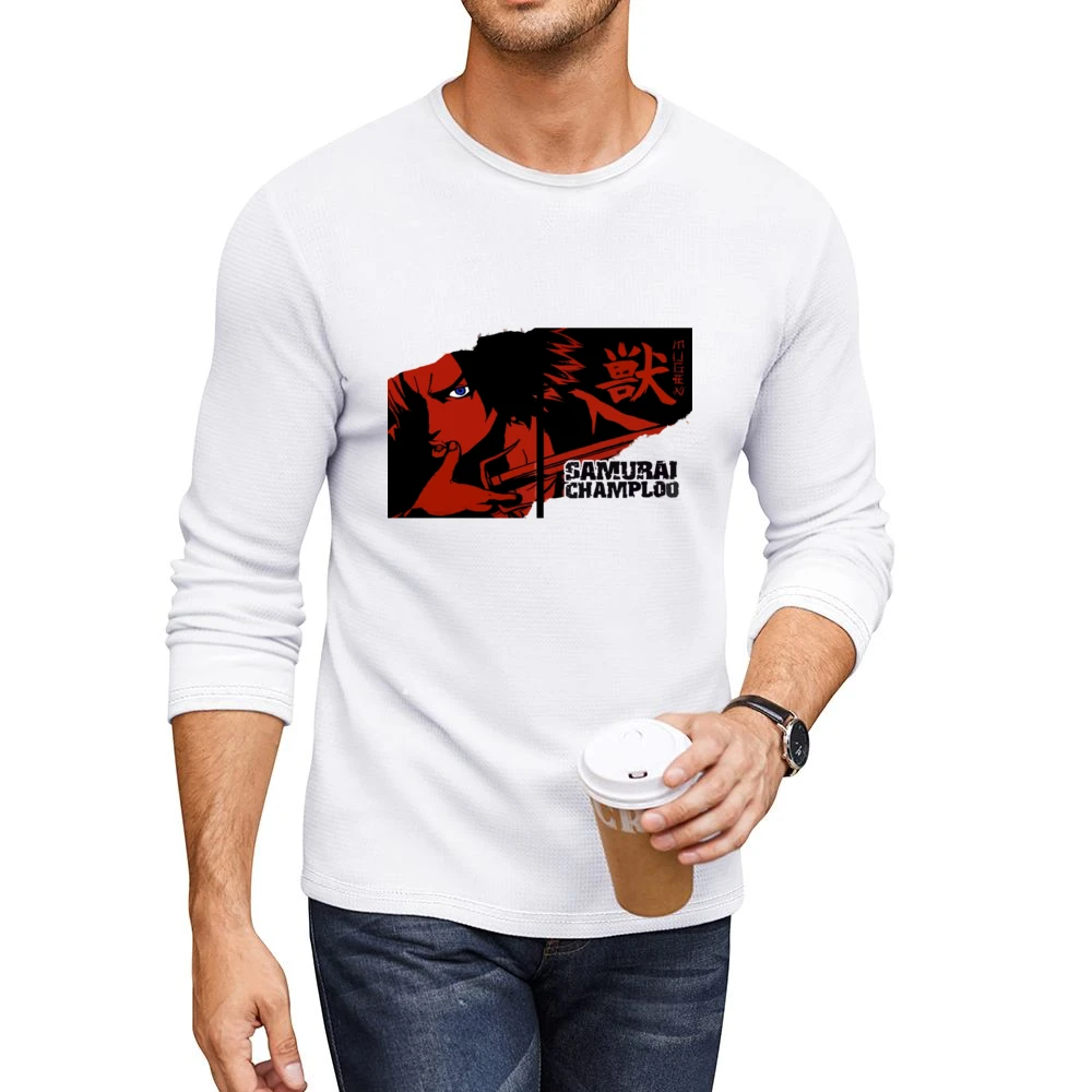 Mugen Mix Style swordship samurai champloo anime manga Men CrewNeck Long Sleeve T-Shirt