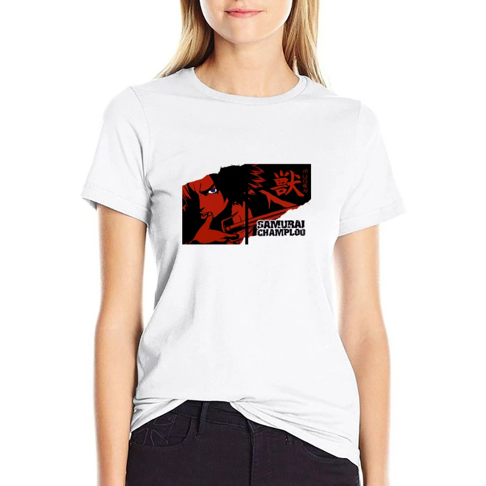 Mugen Mix Style swordship samurai champloo anime manga US Size Women Ladies T-shirt