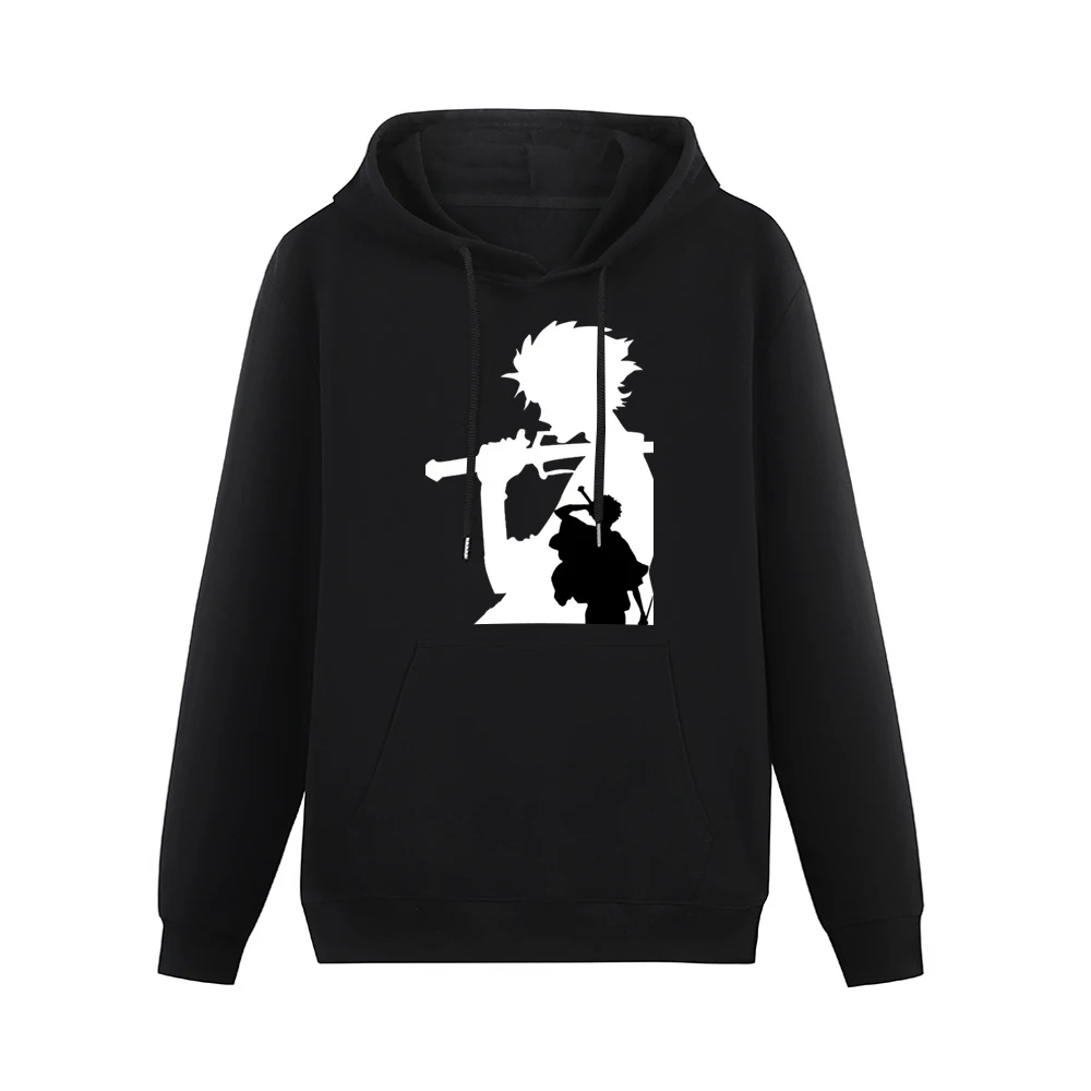 Mugen Shadow black and white samurai champloo anime manga Men Hoodie With Pocket