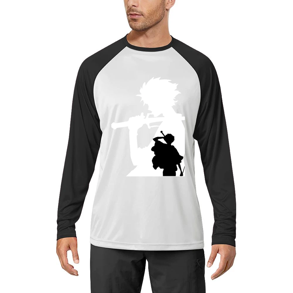 Mugen Shadow black and white samurai champloo anime manga Men Long Sleeve T-Shirt