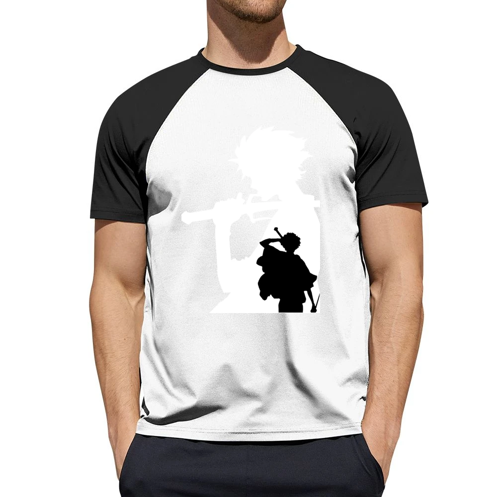 Mugen Shadow black and white samurai champloo anime manga Men Short Sleeve T-Shirt