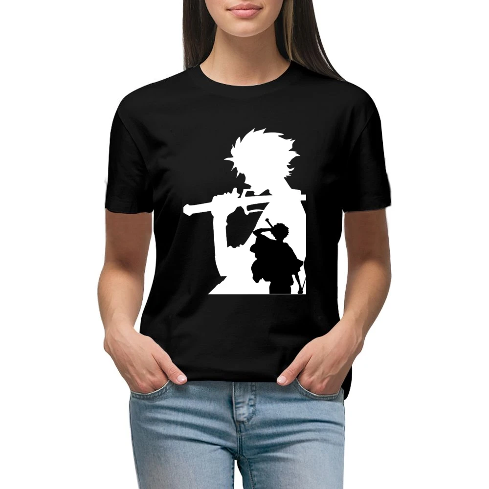 Mugen Shadow black and white samurai champloo anime manga Premium Women Ladies T-shirt