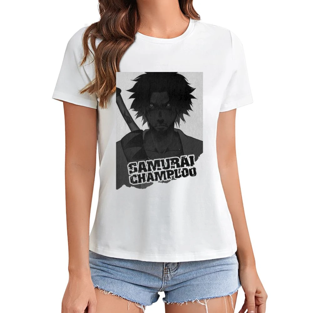 Mugen from samurai champloo mix anime manga Asian Size Women Ladies T-shirt