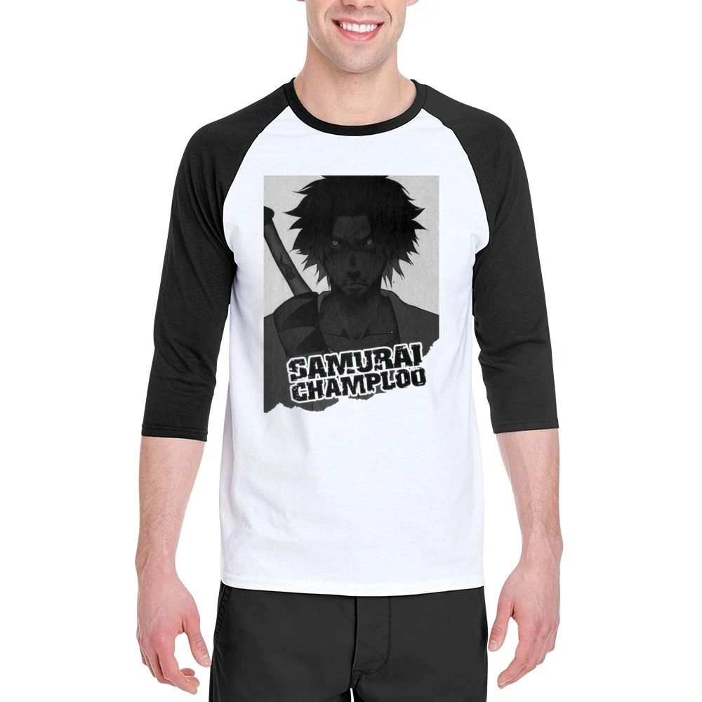 Mugen from samurai champloo mix anime manga Men 3/4 Sleeve T-Shirt