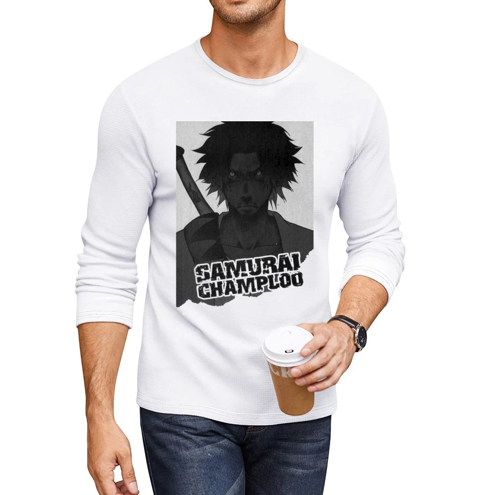 Mugen from samurai champloo mix anime manga Men CrewNeck Long Sleeve T-Shirt