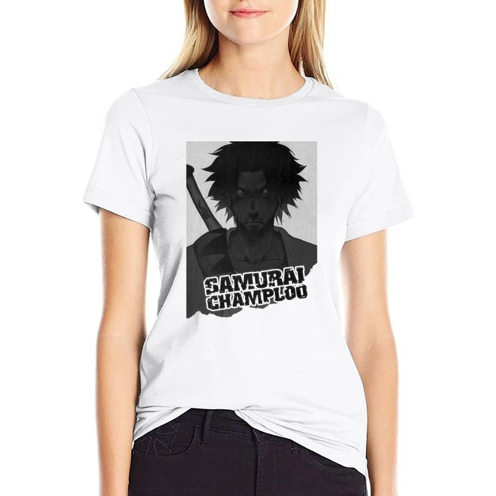 Mugen from samurai champloo mix anime manga US Size Women Ladies T-shirt