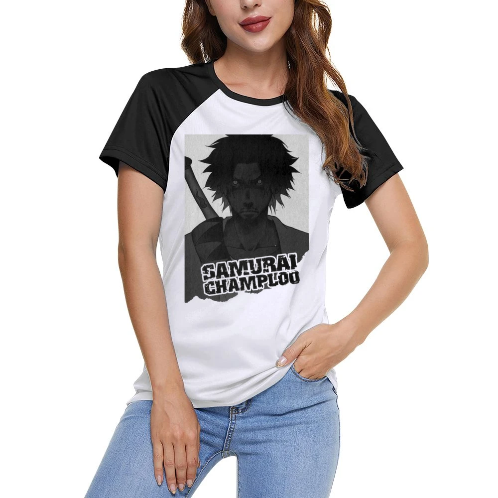 Mugen from samurai champloo mix anime manga Women Ladies Short Sleeve T-Shirt