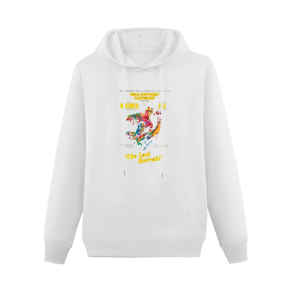 Muhammad Ali vs Larry Holmes Fight Poster Men Hoodie With Pocket
