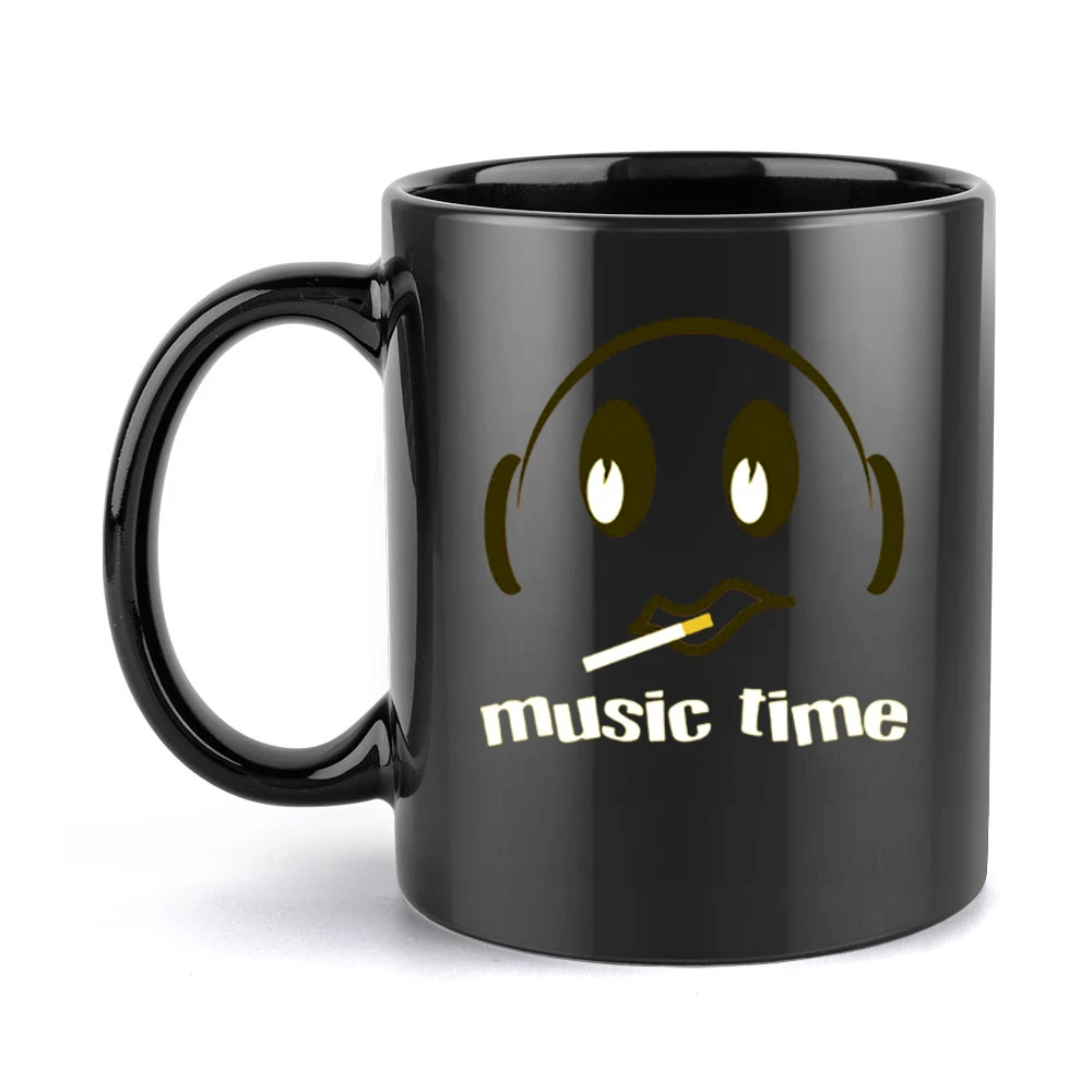 Music Time Black Mug