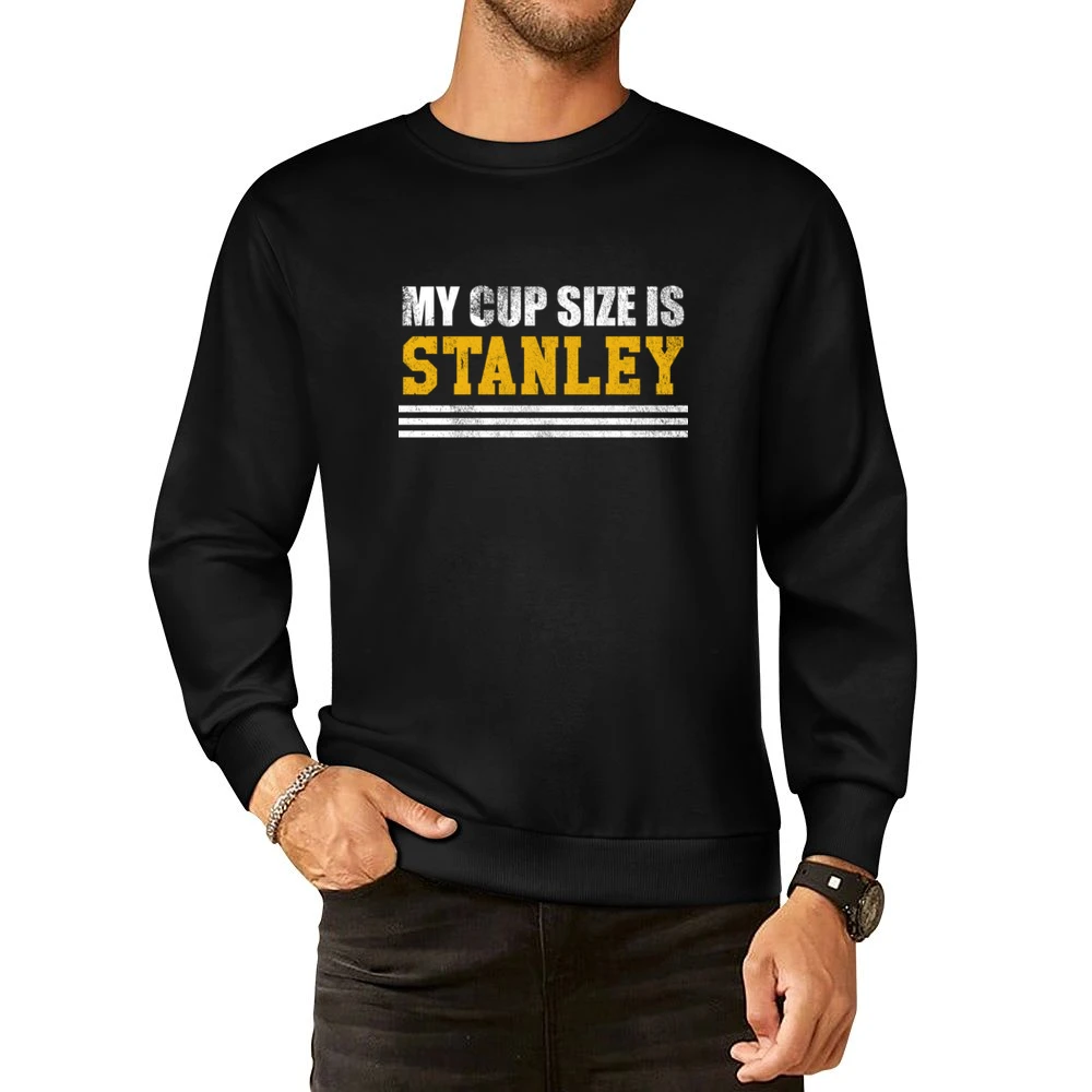 My Cup Size Is Stanley Funny Ladies Hockey Playoffs Graphic Nashville European Size Pullover Sweater