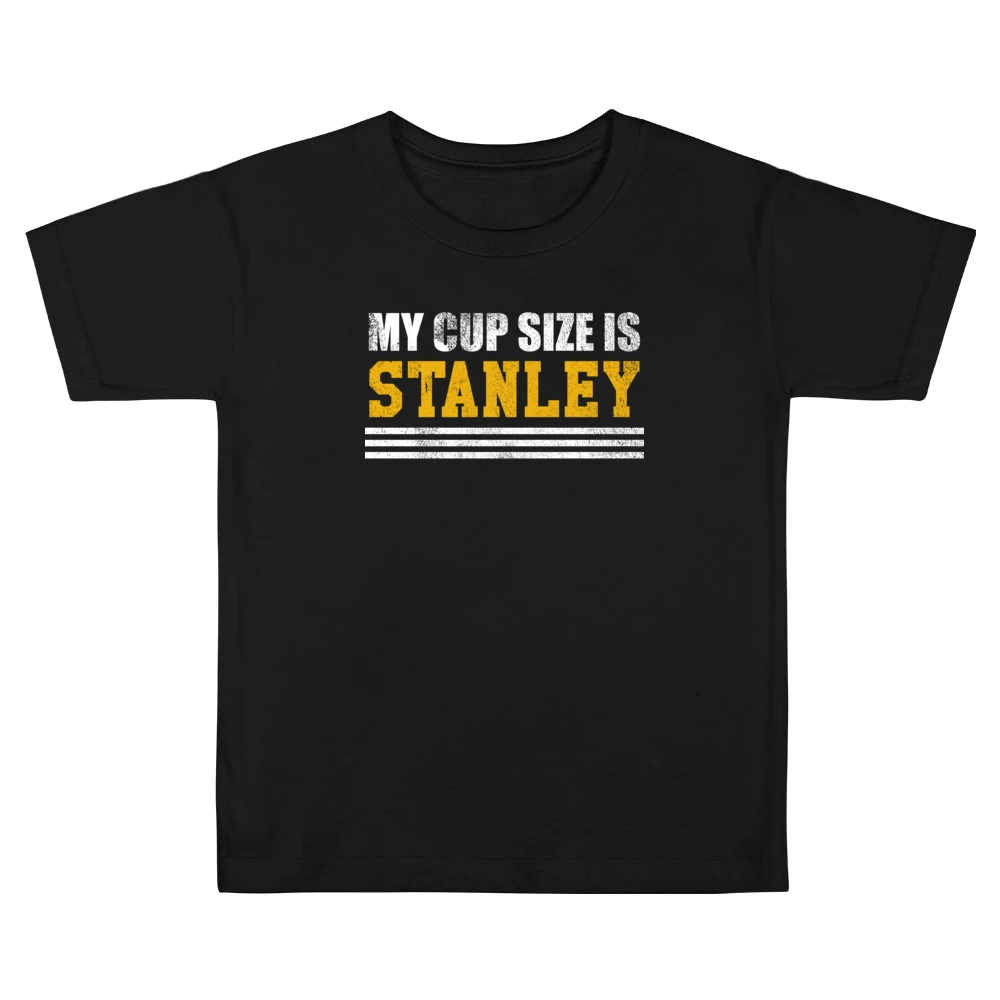 My Cup Size Is Stanley Funny Ladies Hockey Playoffs Graphic Nashville Kids Boys Girls T-Shirt