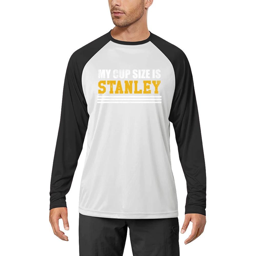 My Cup Size Is Stanley Funny Ladies Hockey Playoffs Graphic Nashville Men Long Sleeve T-Shirt