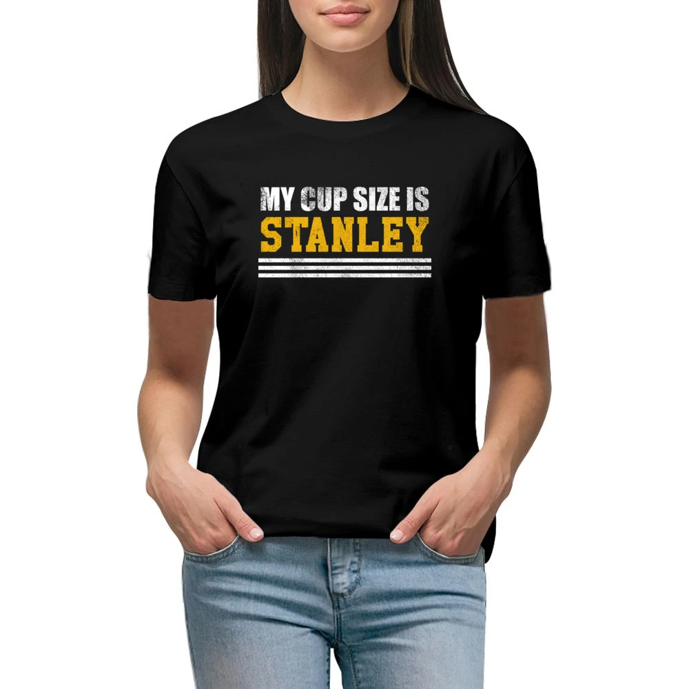 My Cup Size Is Stanley Funny Ladies Hockey Playoffs Graphic Nashville Premium Women Ladies T-shirt