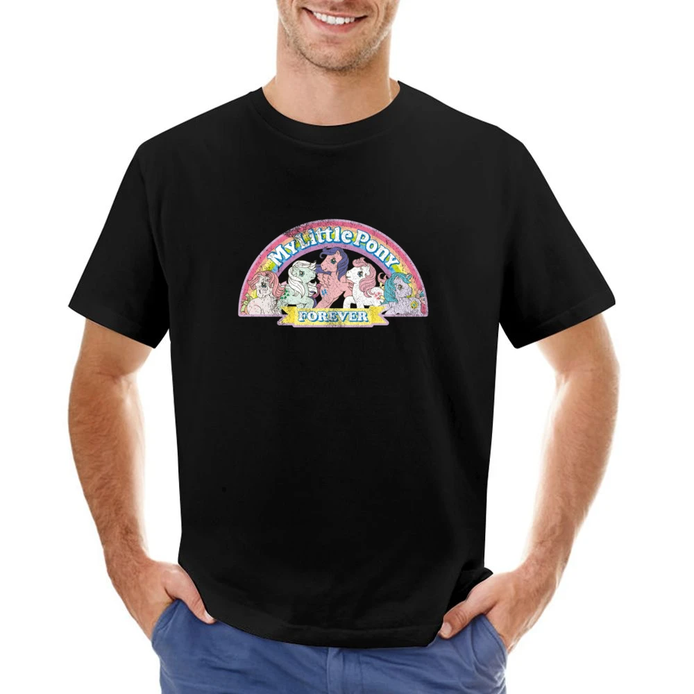 My Little Pony Forever Fun Cool Vintage Style Distressed Graphic Retro Asian Size Men T-Shirt