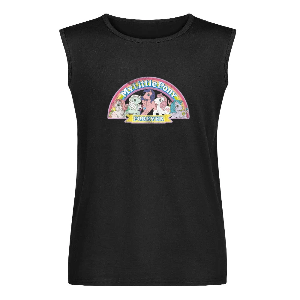 My Little Pony Forever Fun Cool Vintage Style Distressed Graphic Retro Men Sleeveless T-Shirt