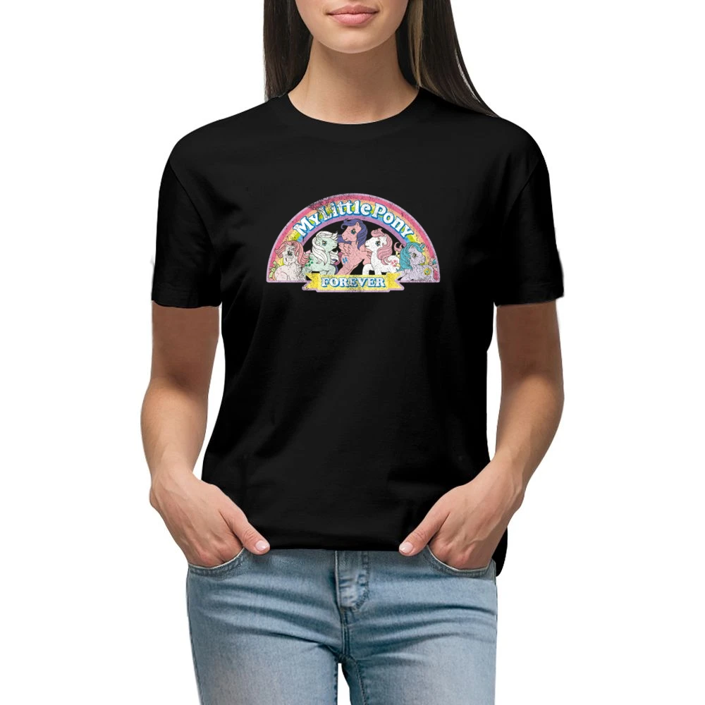 My Little Pony Forever Fun Cool Vintage Style Distressed Graphic Retro Premium Women Ladies T-shirt