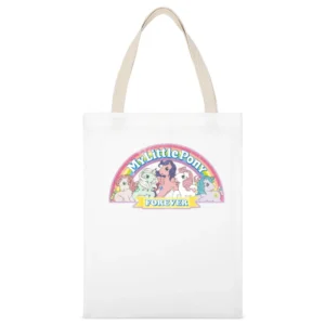 My Little Pony Forever Fun Cool Vintage Style Distressed Graphic Retro White Canvas Tote Shopping Bag