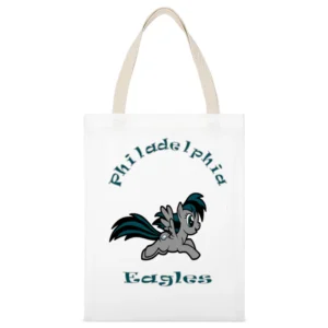 My Little Pony Philadelphia Football Team White Canvas Tote Shopping Bag