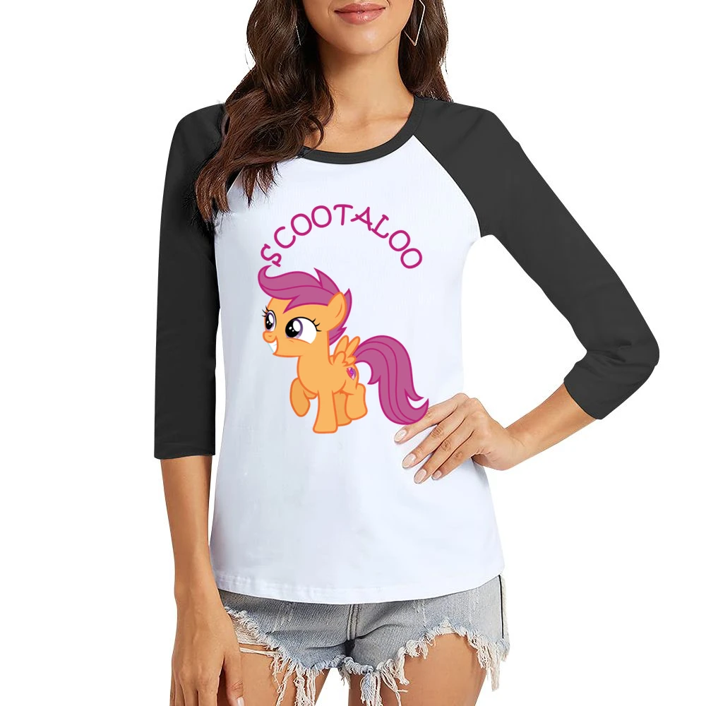 My Little Pony Scootaloo Women Ladies 3-4 Sleeve T-Shirt
