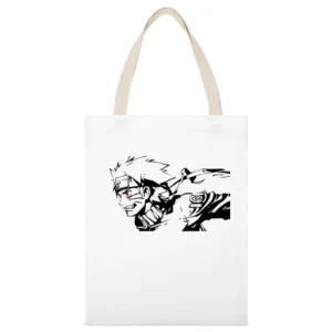 Naruto Uzumaki Clan Kurama nine tails Jinchuriki next konoha gakure ho White Canvas Tote Shopping Bag