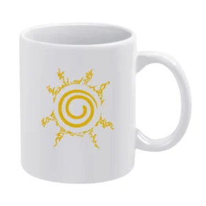 Naruto chest yellow seal kurama nine tails demon fox kyuubi shippuden White Mug