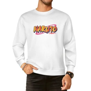 Naruto text logo shippuden anime manga European Size Pullover Sweater