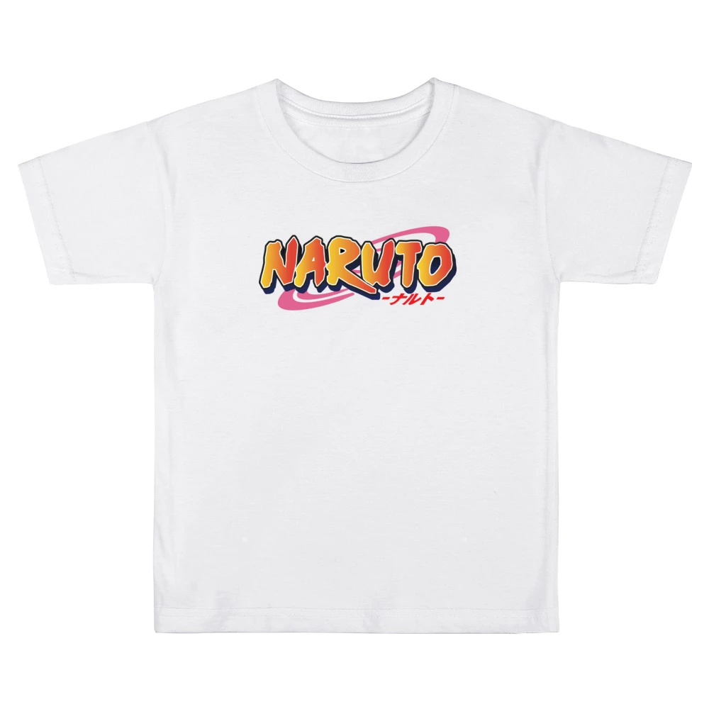 Naruto text logo shippuden anime manga Kids Boys Girls T-Shirt