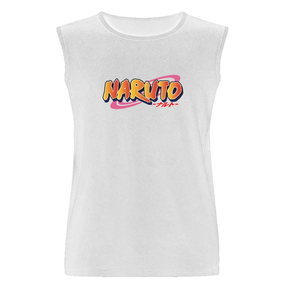 Naruto text logo shippuden anime manga Men Sleeveless T-Shirt