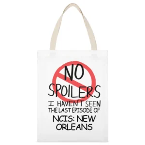 Ncis New Orleans No Spoilers Last Episode Tv Funny White Canvas Tote Shopping Bag