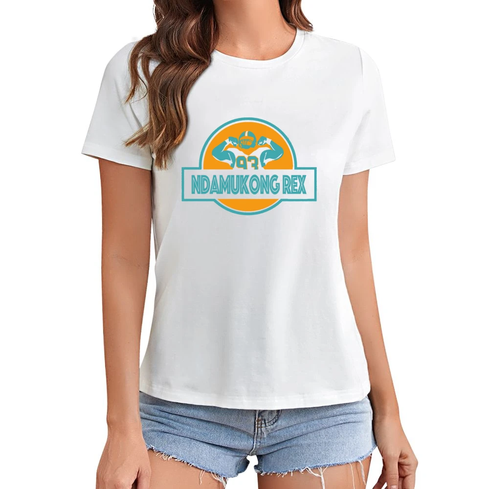 Ndamukong Rex Fun Mr Suh Football Jurassic Park Parody Graphic Asian Size Women Ladies T-shirt