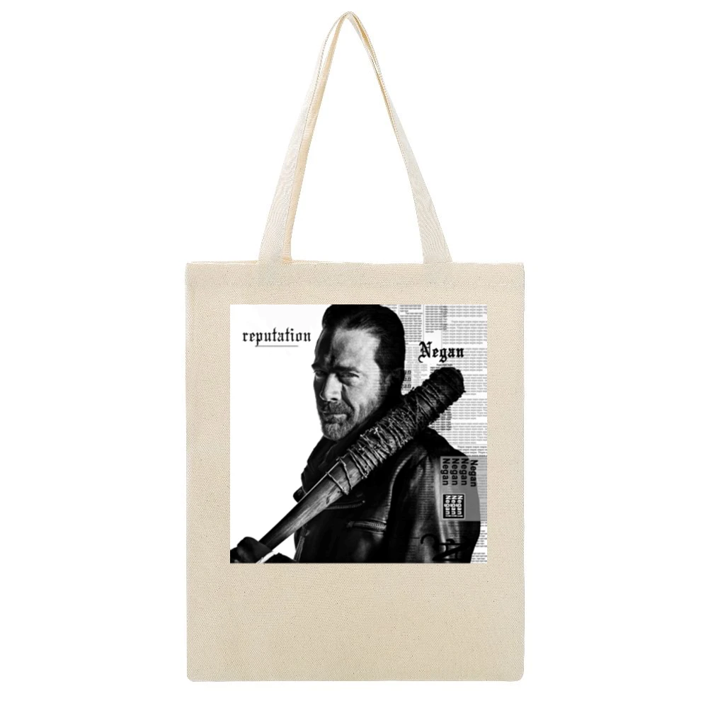 Negan Reputation Parody Zombie Tv Show Beige Canvas Tote Shopping Bag