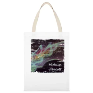 Neil Ardley Kaleidoscope Of Rainbows Album Cover Distressed Image T Sh White Canvas Tote Shopping Bag