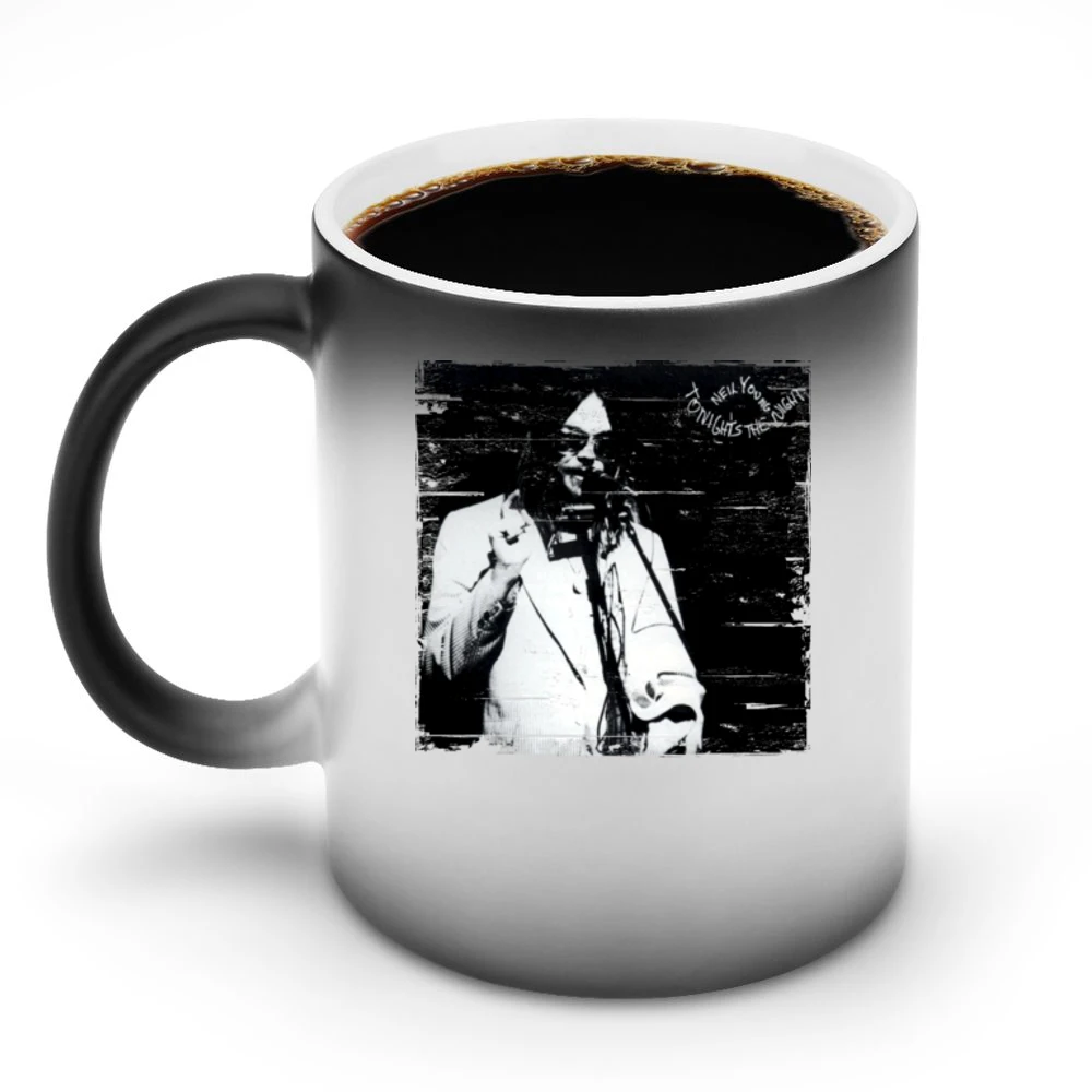 Neil Young Tonights The Night Album Cover Distressed Image Discoloration Mug