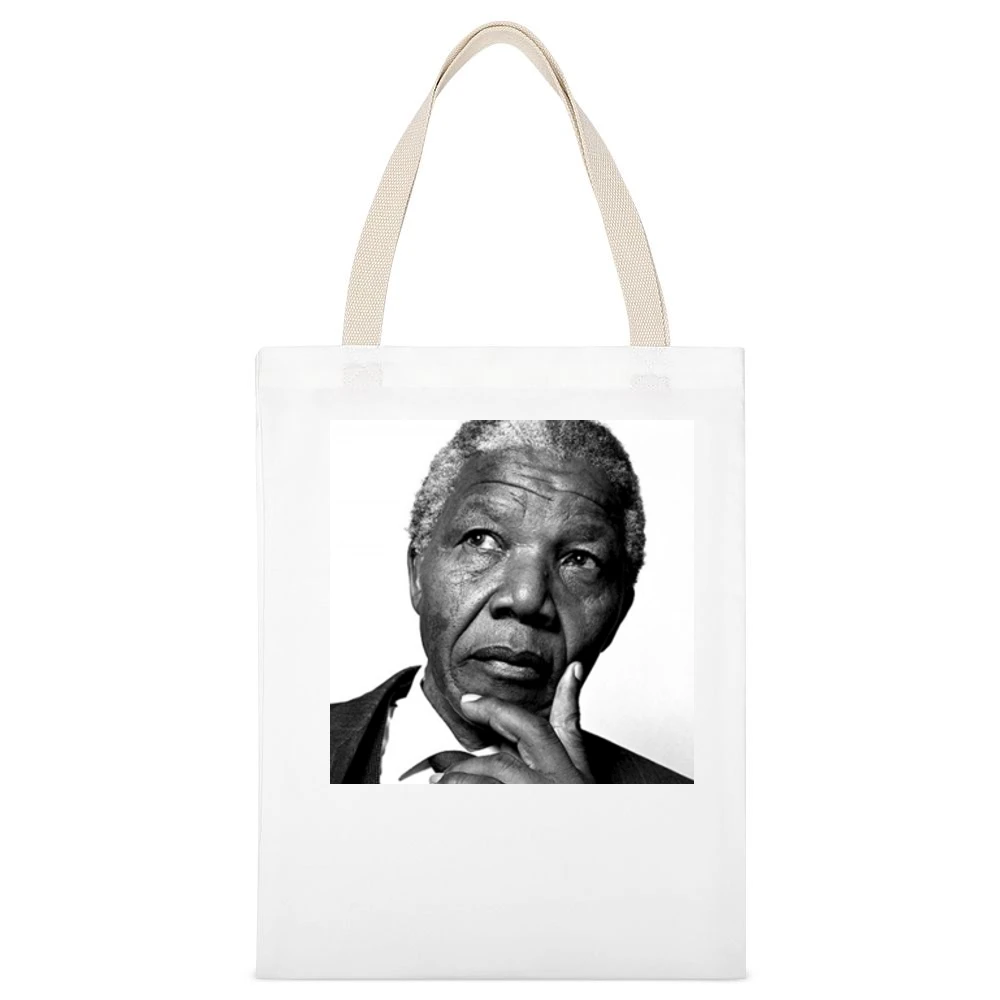 Nelson Mandela RIP White Canvas Tote Shopping Bag