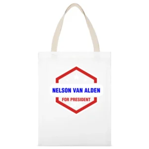 Nelson Van Alden For President 2016 Boardwalk Empire TV Show White Canvas Tote Shopping Bag