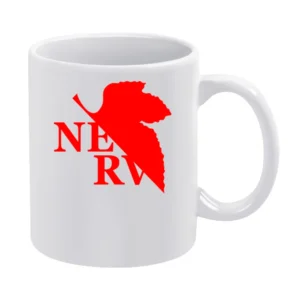 Neon Genesis Evangelion NGE science-fantasy mecha anime Nerv logo T Sh White Mug