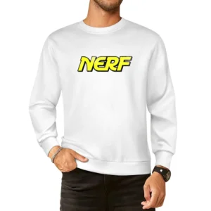 Nerf Vintage Style Distressed Cool Fun Graphic Logo Game Tee Shirt European Size Pullover Sweater