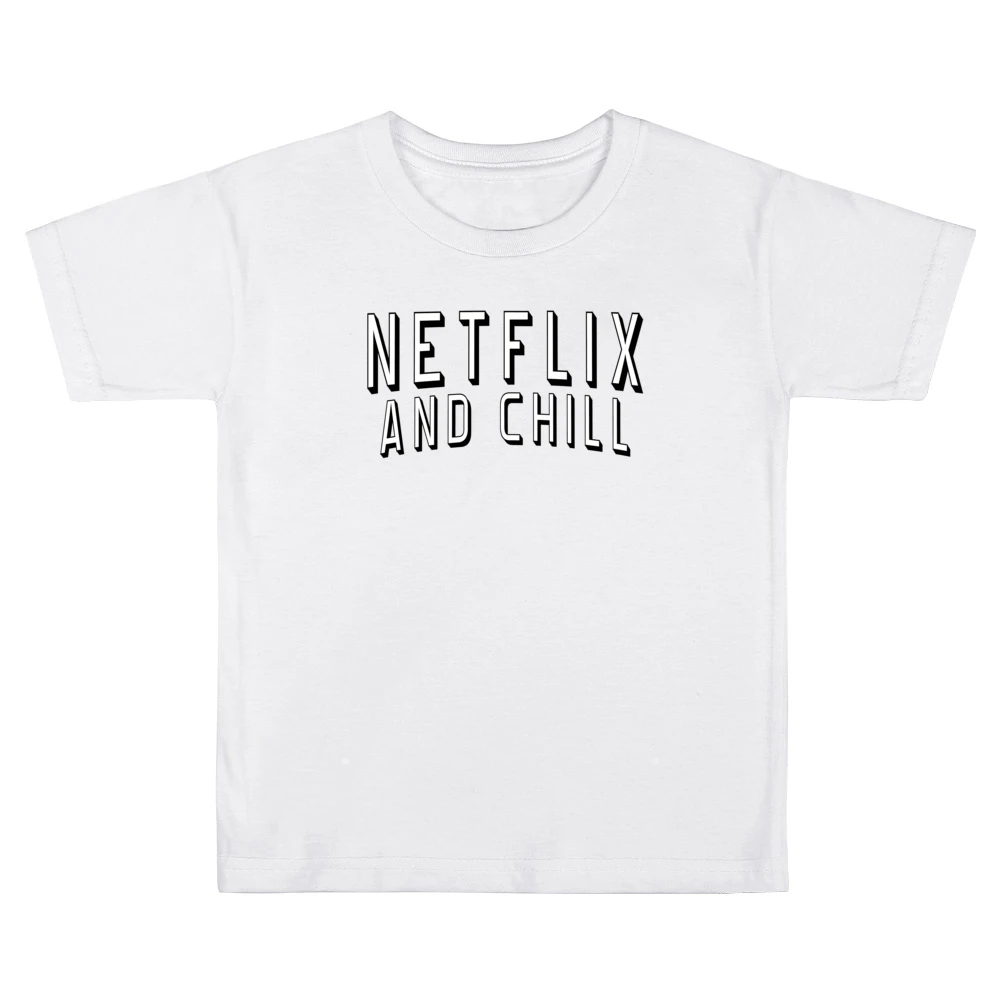 Netflix And Chill Fun TV Binge Watch Kids Boys Girls T-Shirt