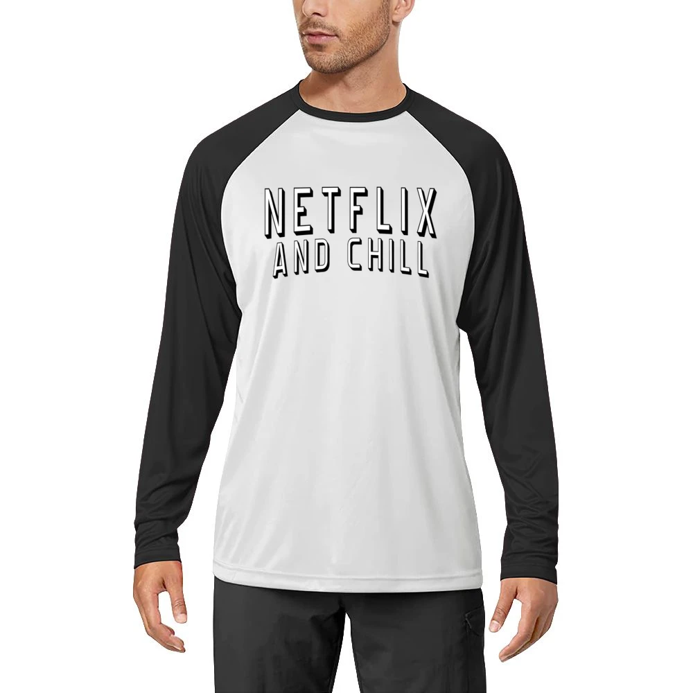 Netflix And Chill Fun TV Binge Watch Men Long Sleeve T-Shirt