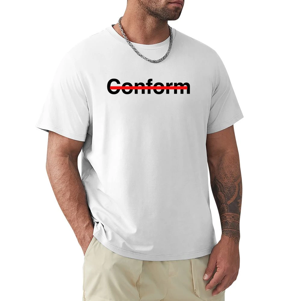 Never Conform Crossed Out Red Line Popular Fight Conformity Premium Men T-shirt
